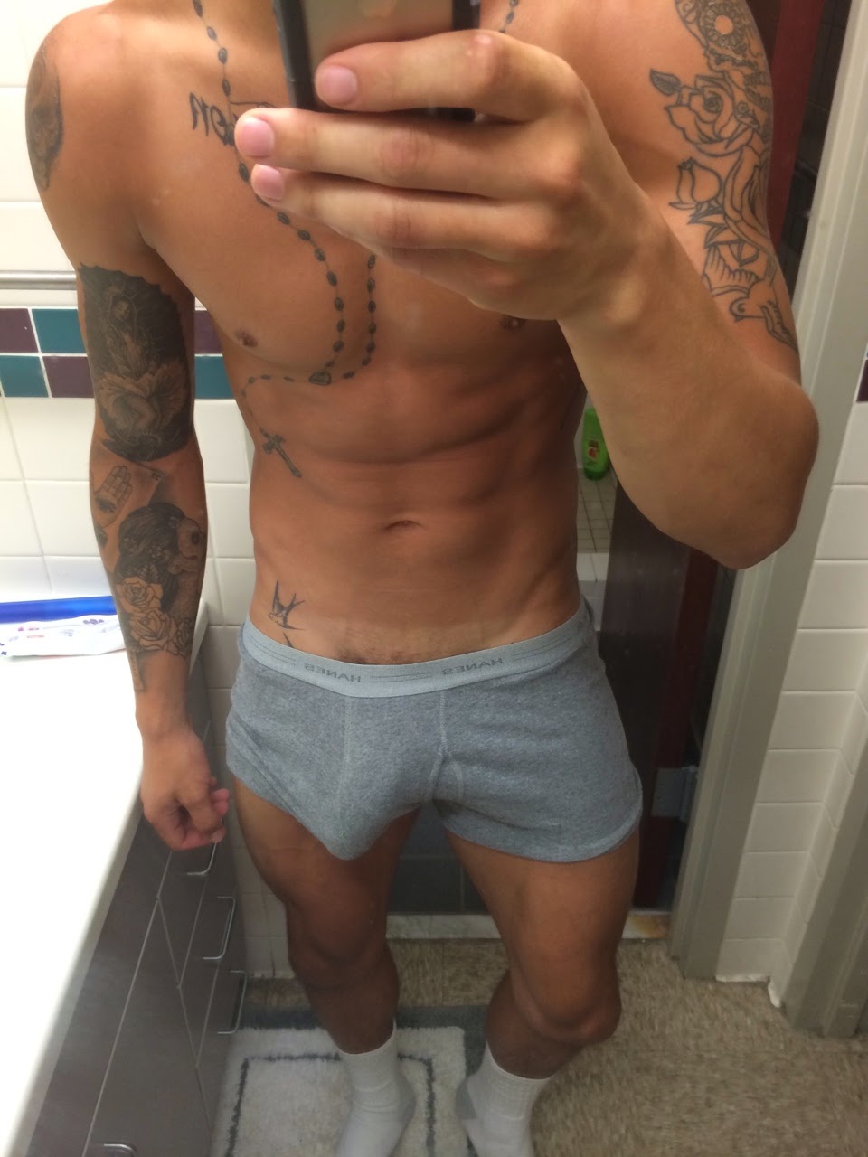 Naked in front of clothed